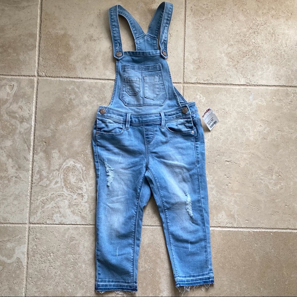 Girls cropped overalls